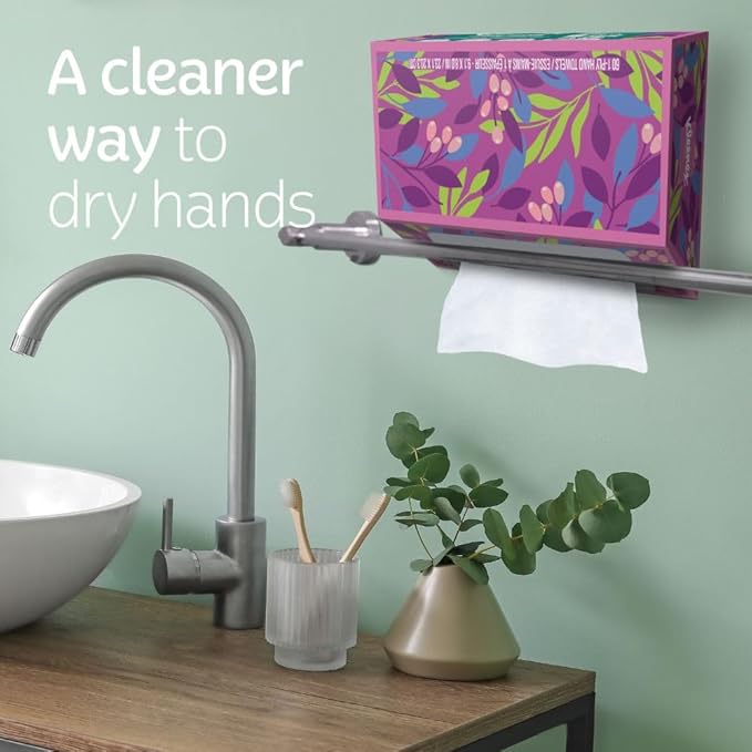 Kleenex Disposable Paper Hand Towels, 6 Boxes, 60 Tissues per Box, Packaging