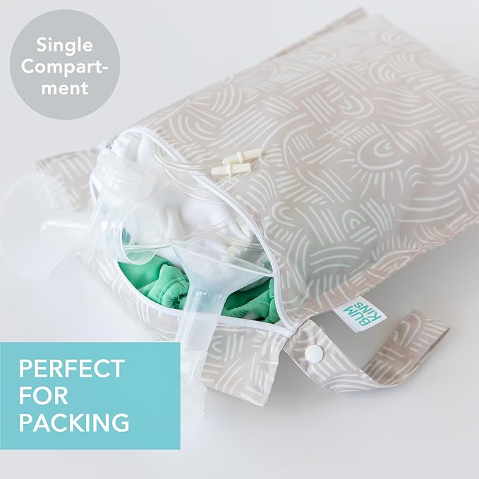 Bumkins Waterproof Wet Bag for Baby, Swim Suit, Cloth Diapers, Pump Parts