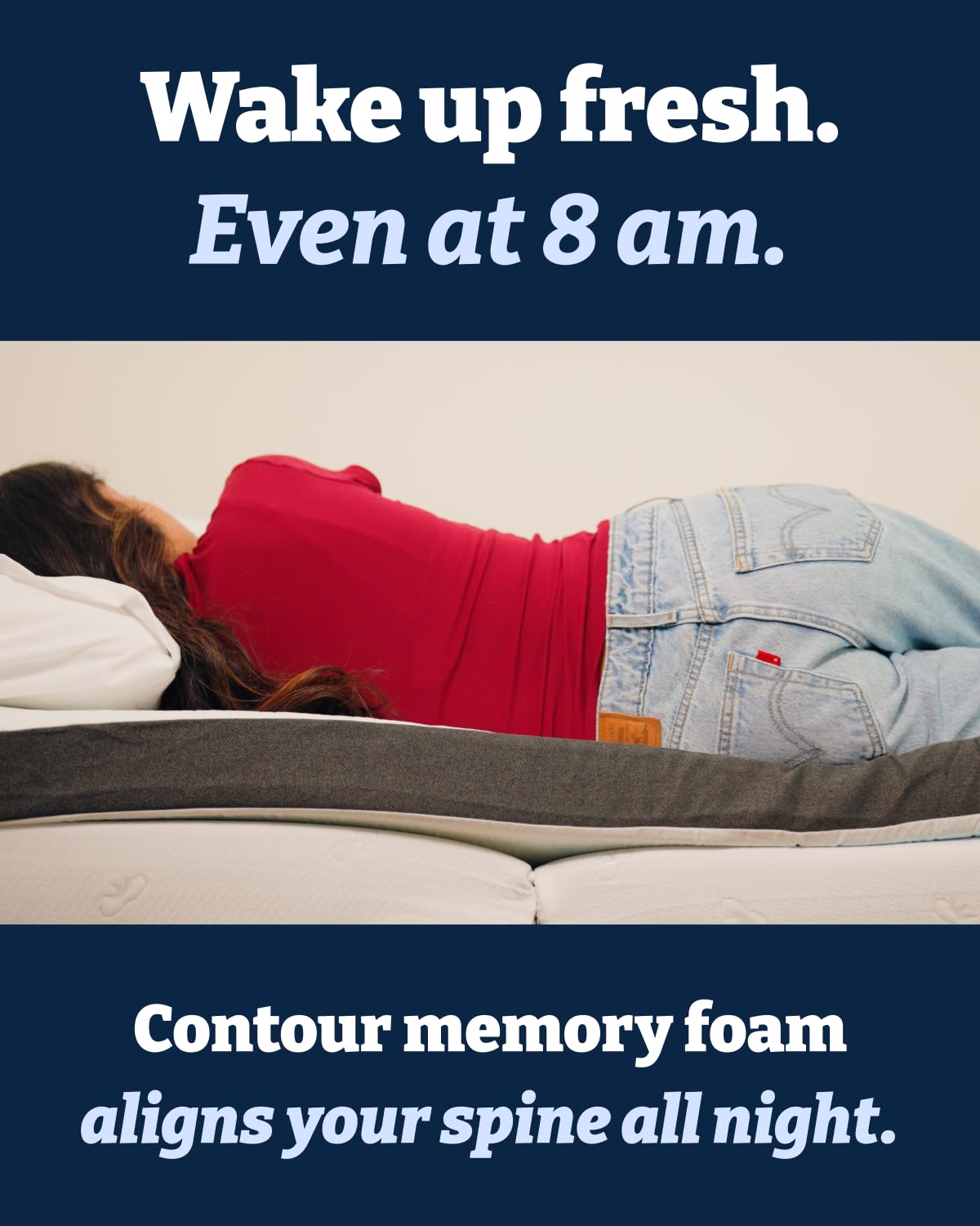 Mattress Topper - 3 Inch Memory Foam Mattress Topper with Cooling Cover for College Dorm - Plush, Thick & Comfy, Pain & Pressure Relief - Twin XL Size Mattress Pad w/Straps & Removable Washable Cover