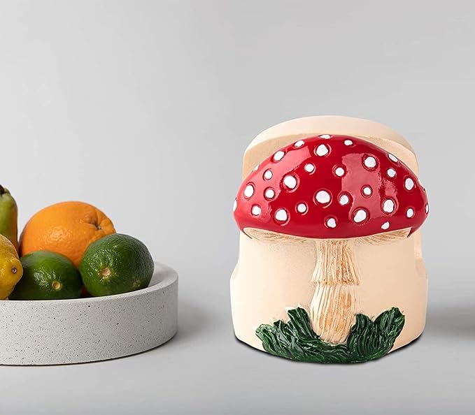 Mushroom Kitchen Sponge Holder Red Ceramic Sponge Holder