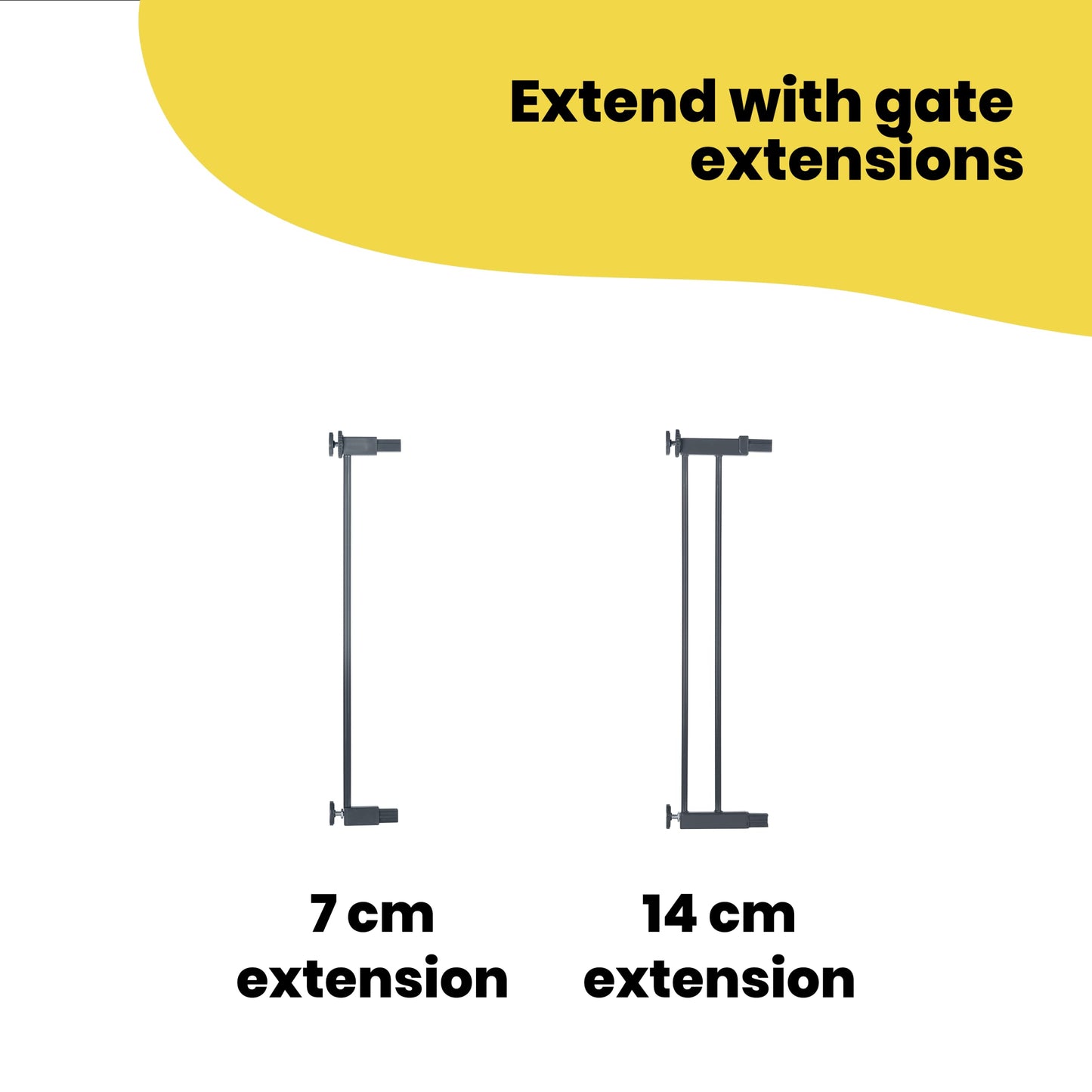 Safety 1st Easy Close Metal Gate, Baby Stair Gate Pressure Fit, 73-80cm (max. 108cm), Easy-Closing Baby Safety Gate, One-Hand Opening, No-Screw Installation (No Drilling), Double Lock System, Black
