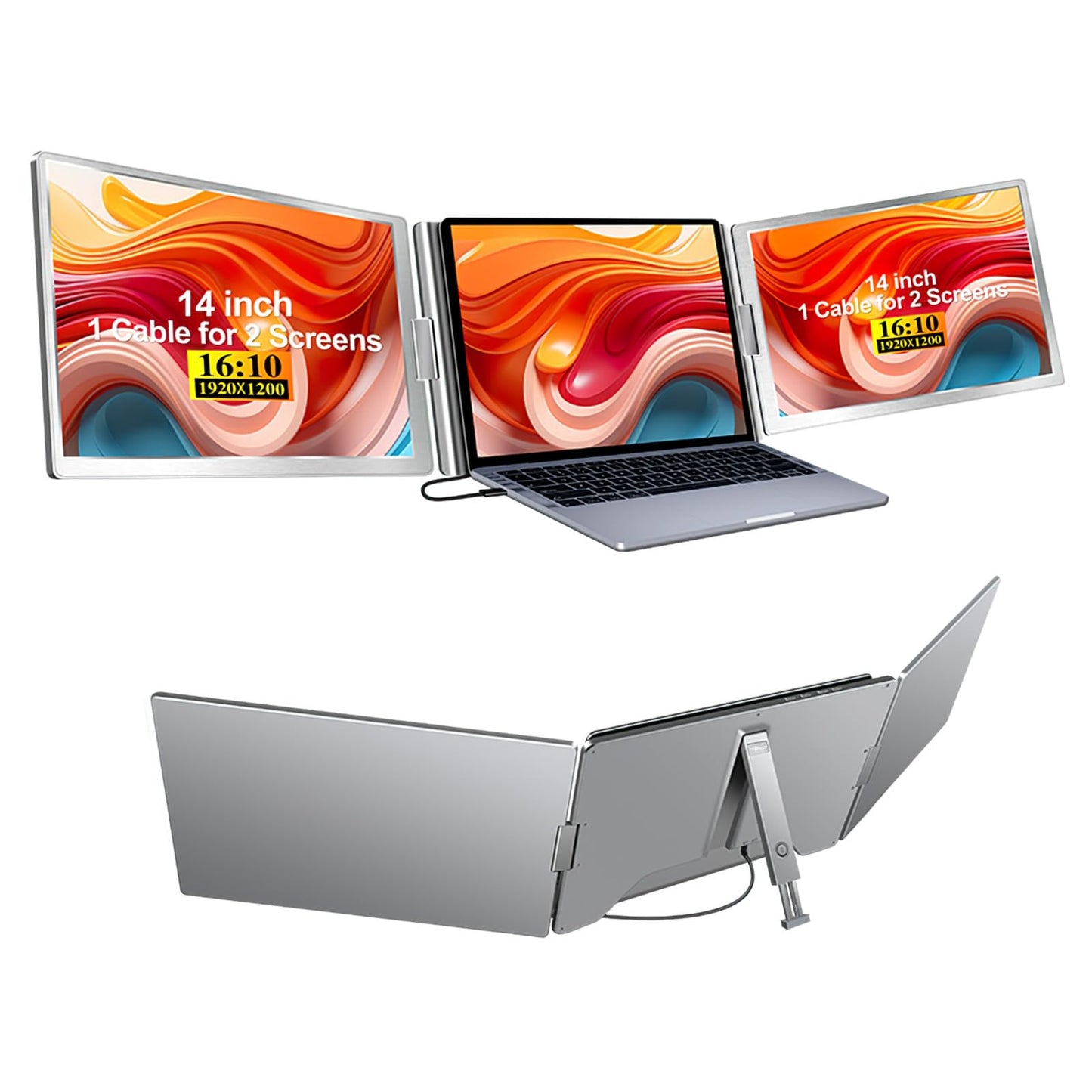15.6inch Portable Monitor,1080P USB-C HDMI Second External Monitor for Laptop,PC,Mac Phone,PS,Xbox,Swich,IPS Ultra-Thin Zero Frame Gaming Display/Premium Smart Cover