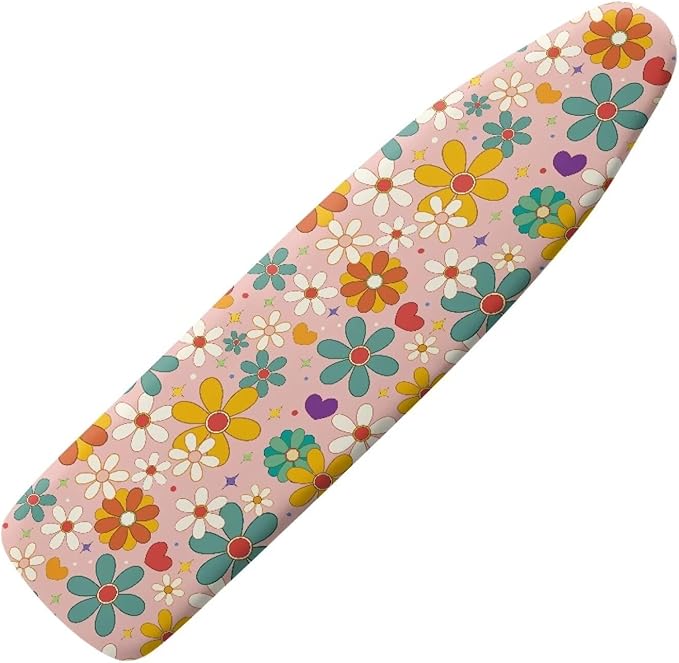 Hippie Flower Ironing Board Cover 15x54 Inch Extra Thick Resistant Scorch and