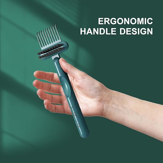 RHOS 2-in-1 Hair Brush Cleaner and Comb Remover Rake