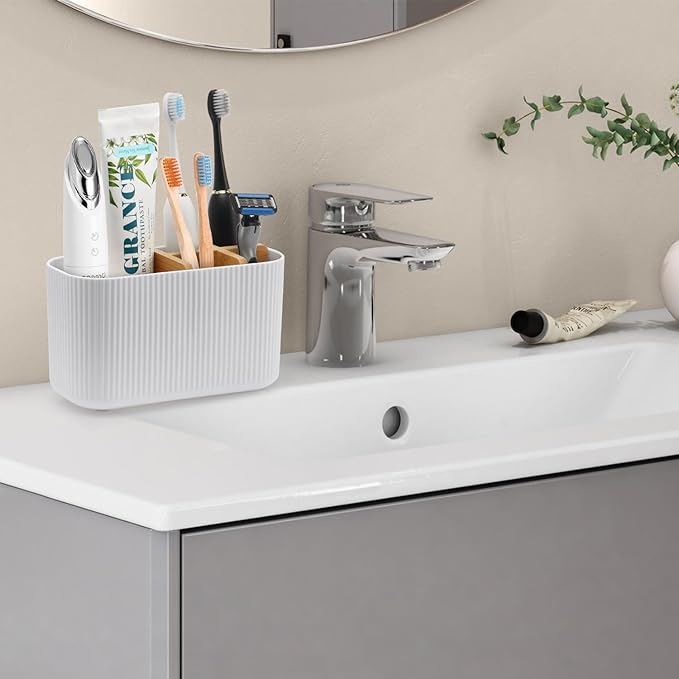 White Toothbrush Holder