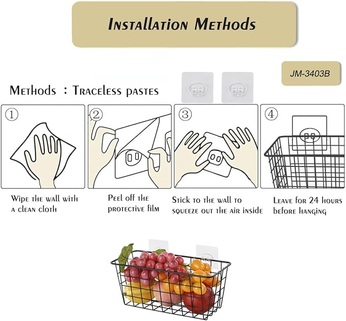 4 Pack Hanging Sorage Basket, Bathroom Basket, Household Goods,