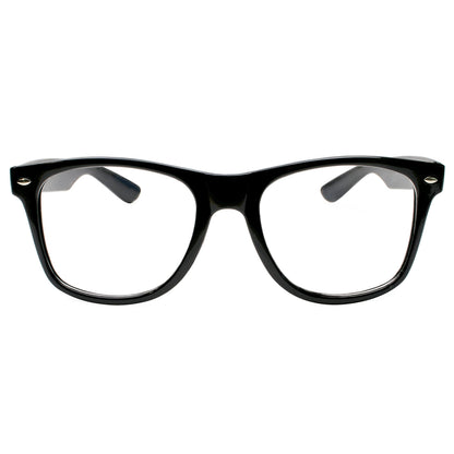 Kangaroo Black Fake Glasses - Classic Superhero Glasses Frames - Retro Clear Non-Prescription Nerd Costume Eyeglasses for Men & Women for Halloween Cosplay