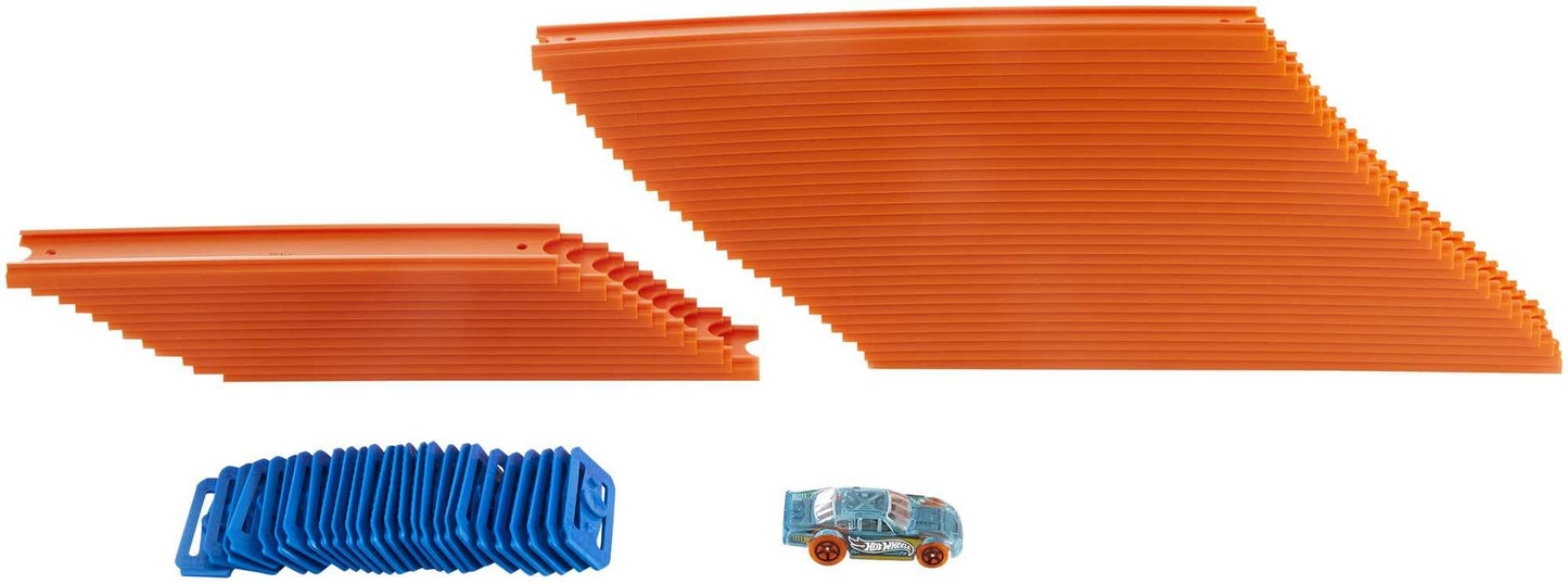 Hot Wheels Track Builder Unlimited,40 Foot Build and Rebuild Track Builder System, Easy to Connect Racetrack, Includes 1 Toy Car, Toys for Ages 4 and Up, One Pack, FTL69 (Package may vary)