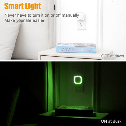 2 Pack Plug in Amber Night Light, Auto Dusk to Dawn, Soft Glow, Dimmable, Diffused Light, LED Lights for Bedroom, Kids, Bathroom, Sleep, Baby Nursery, Toddler, Hallway, Kitchen, Home Decor