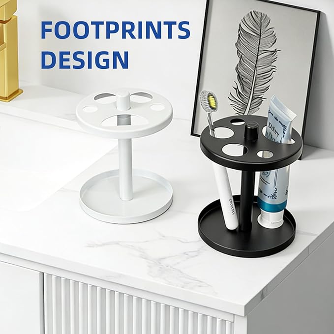 Black Metal Toothbrush Holder Stand