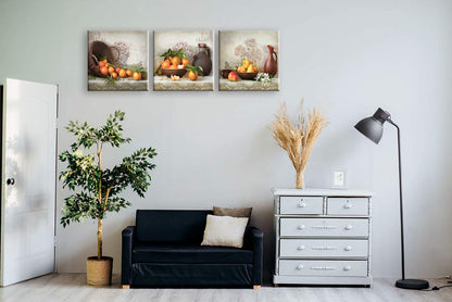 Piy Painting Table food painting, fruit picture on Canvas, Orange Canvas image with Frame ready hanging Décor Decorative arts for Living Room Bedroom nice birthday Gift, New year Present