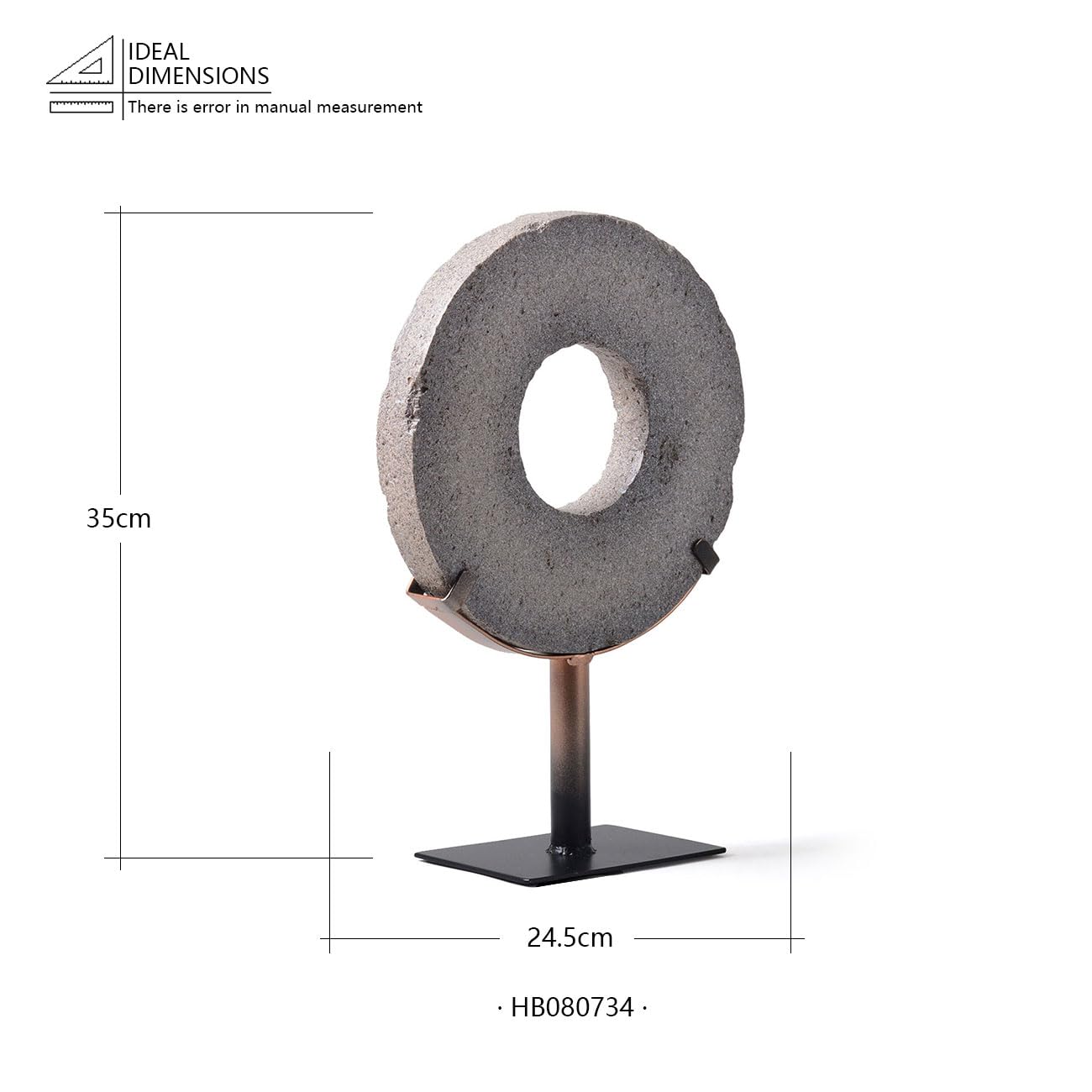 HAUCOZE Modern Sculpture Decor Abstract Statue Figurine Screen Art Table Centerpiece Gift for Living Room Office Polyresin 13.8 inch