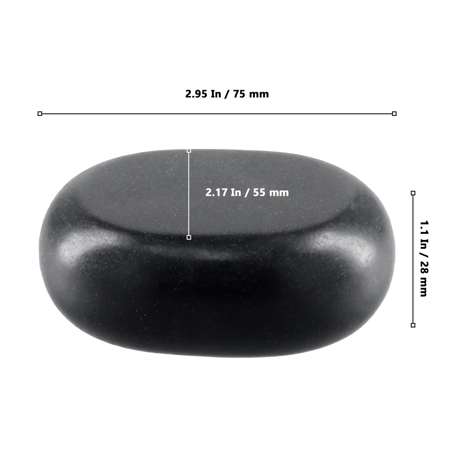MUKLEI 15 Pack Massage Stones, 3 x 2 x 1 Inch Essential hot Stones Rocks Massage for Spa Therapy Relaxation