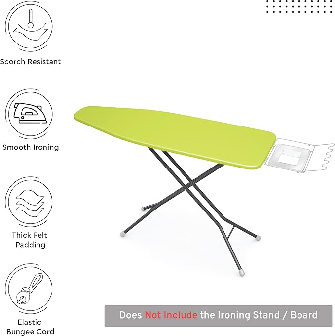 Encasa XO Ironing Board Cover and Pad 54"x15" - 4mm Felt Large Iron Board Cover