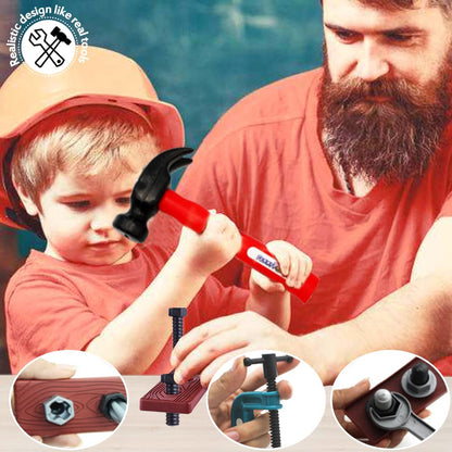 KEJIH 21 Pieces Kids Toy Tool Set and Power Play Tools, Construction Toys Working Tools Educational Pretend Role Play Set with a Handy Storage Box and Portable Sturdy Ideal Gifts Toolkit for Toddlers