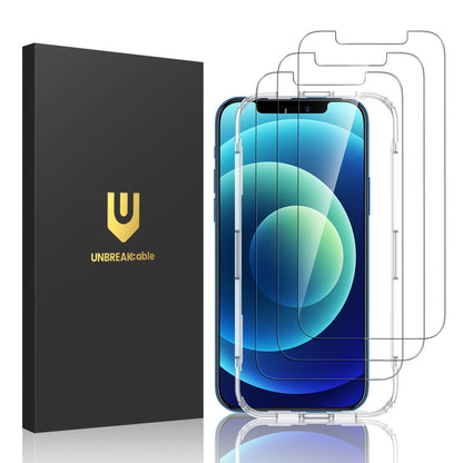 UNBREAKcable Shatterproof Tempered Glass Screen Protector for iPhone SE 2022/SE 2020, iPhone 8/7 [3-Pack] [99.99% HD Clear] [Easy Installation Frame] [9H Hardness][Bubble Free] for Apple 4.7''