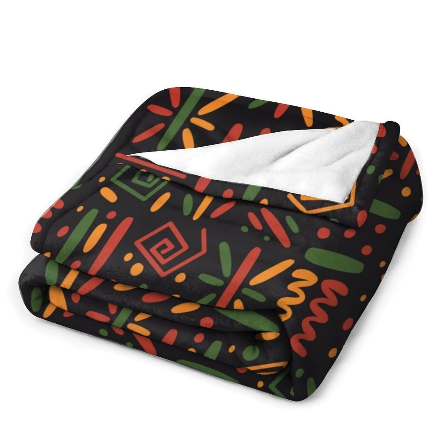 ZhiRain Traditional African Throw Blanket African Black History Month Juneteenth Blankets for Sofa Bed Couch Chair Or Dorm 50"x60"