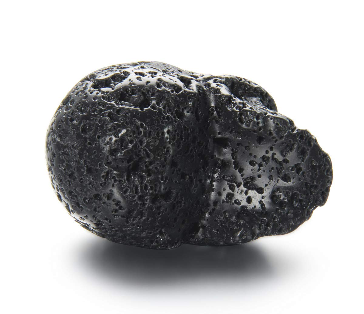 Skullis 2.0" Hot Lava Stone Crystal Skull, Hand Carved Gemstone Fine Art Sculpture, Reiki Healing Stone Statue.