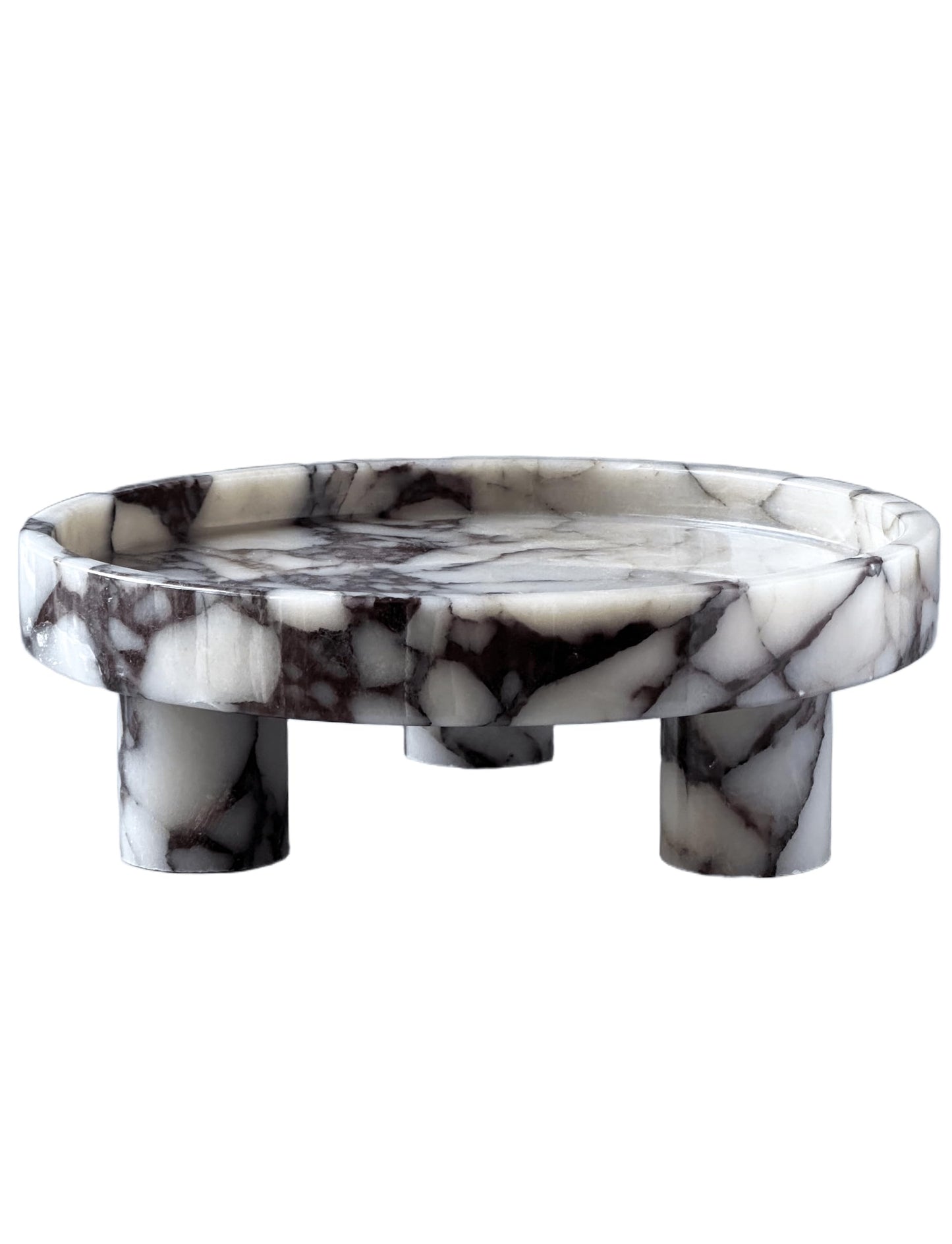 ExcHues 10” Footed Marble Tray and Fruit Bowl for Kitchen Counter