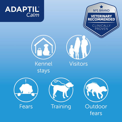 Adaptil Calm-On-The-Go Collar For Dogs Medium / Large, Adaptil Calming Dog Collar Helps Reduce Dog Anxiety With Natural Pheromones, Dog Calm Collar Helps To Reduce Stress And Behavioural Issues