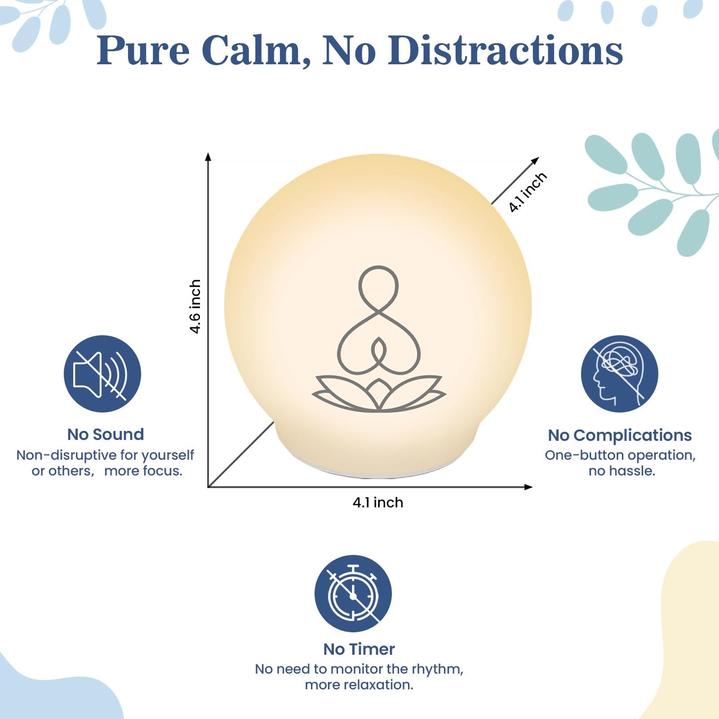 Syrinx Guided Meditation Light – Meditation Aid with Rhythmic Glow for Focus, Mindfulness Tool for Calm Down Corner, Quiet Rooms, Home or Office Use