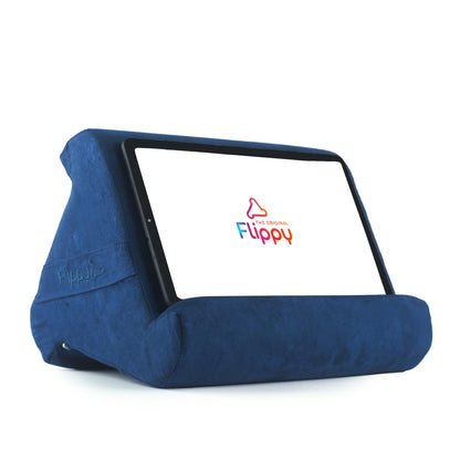 Flippy Original Tablet Pillow Stand & iPad Holder, Gift for Book Lovers & Readers, Multi-Angle Stand with Storage for Lap, Desk & Bed, Compatible with Kindle, Fire, iPad & Samsung, True Blue