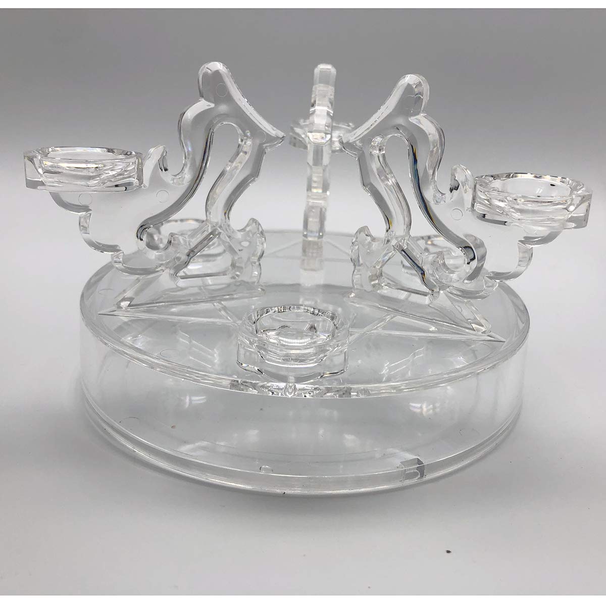NEBAISEN Acrylic Crystal Ball Base Display Stand Transparent Glass Sphere Ball Holder Stand for 7 Pieces Balls Desktop Ornament