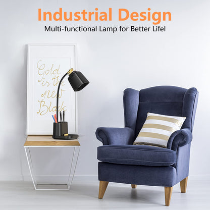 GONDSILY LED Desk Lamp with USB Charging Port Touch Control 3 Color Modes, Stepless Dimming,Eye-Caring LED Table Lamp for Home,Office,Bedroom,Reading,Work,Study, 5V, 2.4A