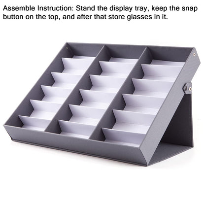 TRIUMPH VISION Sunglasses Organizer Storage Eyeglasses Holder - Multiple Glasses Case Box Eyewear Tray for Women and Men