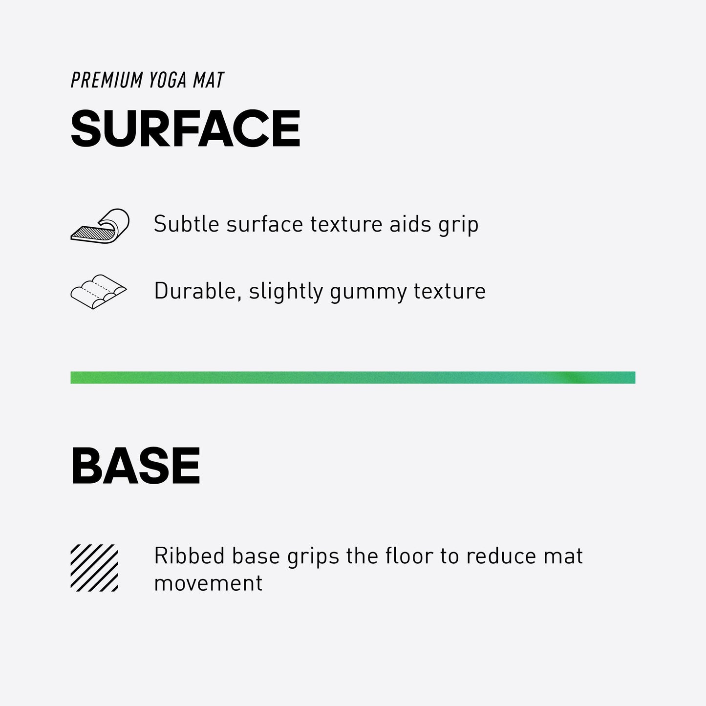 adidas Premium Yoga Mat, Firm-Density Workout Mat, 5 mm