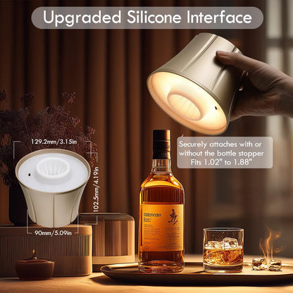 WILIT Wireless Bottle Lamp Shades for Table Lamps, Bottle Lights for Liquor Bottles, Touch Lamps for Kitchen Dinning Picnic,Home Bar Decorations, Modern Wine Bottle Lights, Gifts for Men Women