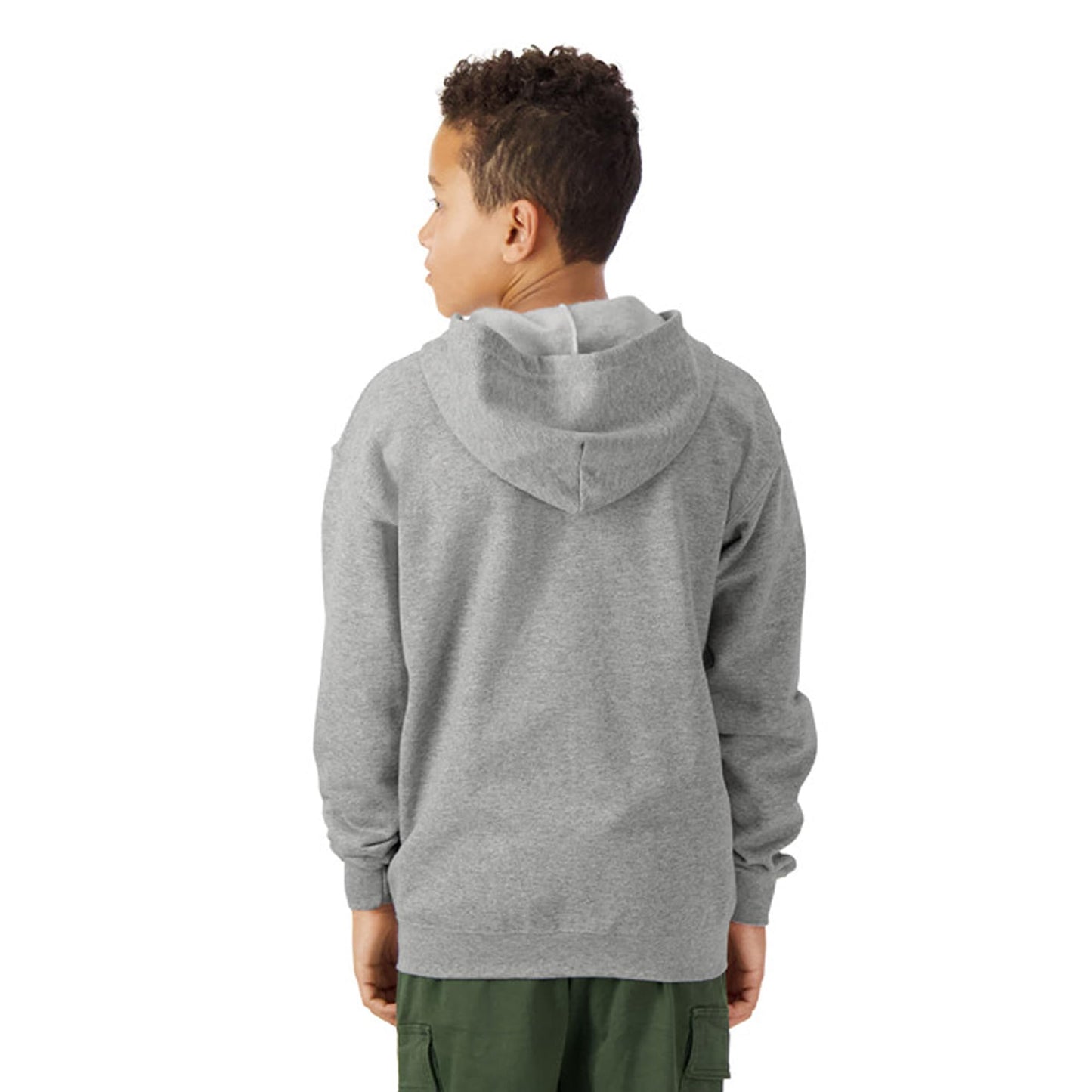 Gildan Youth Full Zip Hoodie Sweatshirt, Style G18600B, Sport Grey, Small