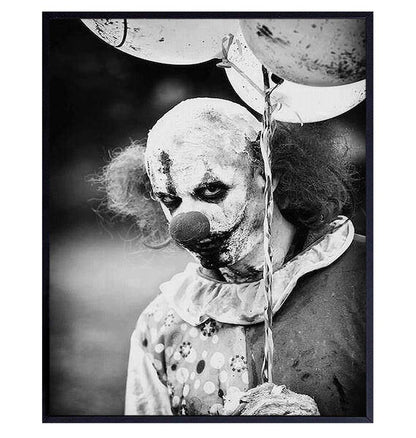 Scary Clown - Creepy Clown - Gothic Wall Art - Gothic Decorations - Goth Wall Decor - Goth Room Decor - Satanic Artwork - 8x10 Horror Movie Poster