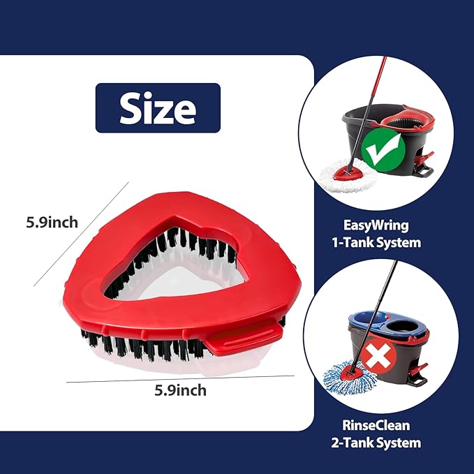 Spin Mop Scrub Brush Head, Hard Bristle Cleaning Scrubber Mop Head