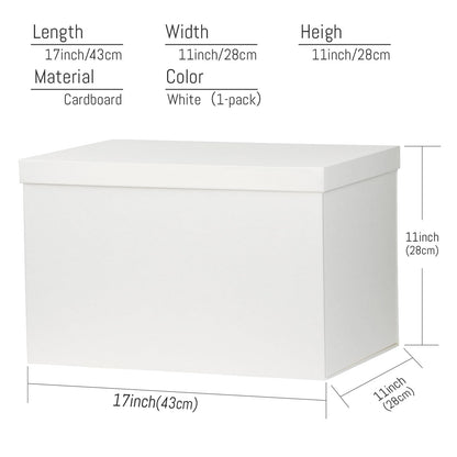 YINUOYOUJIA Extra Large Gift Box,17x11x11 Inches White Gift Boxes with Lids for Presents,11-inch Deep Gift Box for Wrapping Gifts.Ideal for Birthday,Weddings,Anniversary,Christmas or Business.