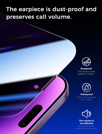 MAGIC JOHN 2 Pack for iPhone 14 Pro Max 6.7 inch Privacy Tempered Glass Screen Protector, Auto Dust-Elimination Installation, Easy Installation, Bubble Free