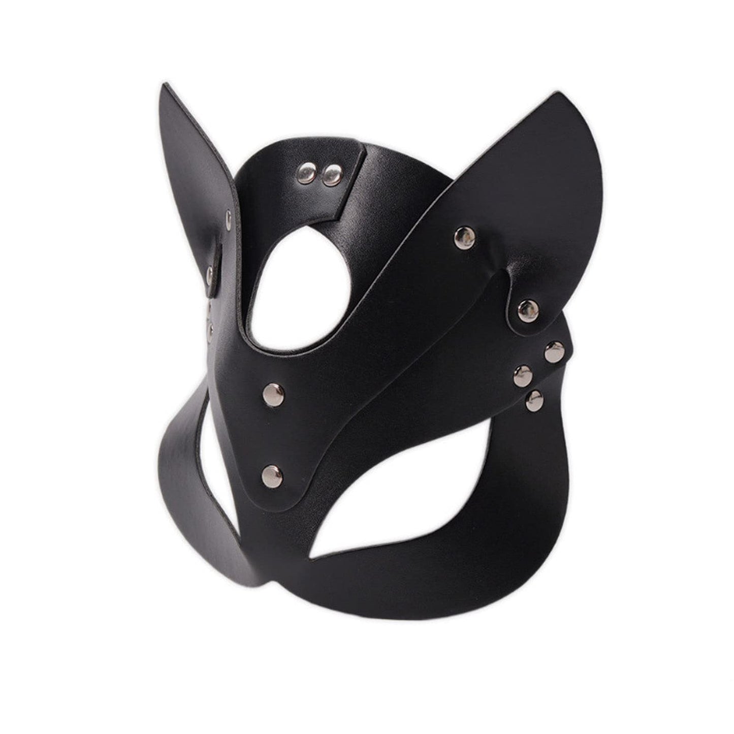 Soochat Leather Cat Mask Women's Cat Mask Adjustable Cat Face Mask for Masquerade Cosplay Halloween Party Costume Props