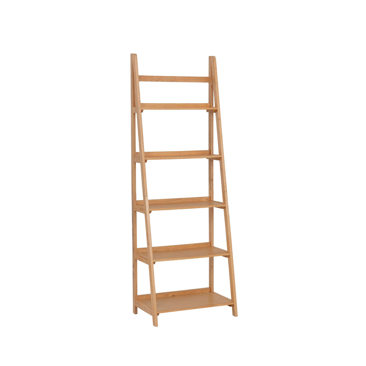 Linon Melissa Natural Wooden Five Shelf Ladder Bookcase