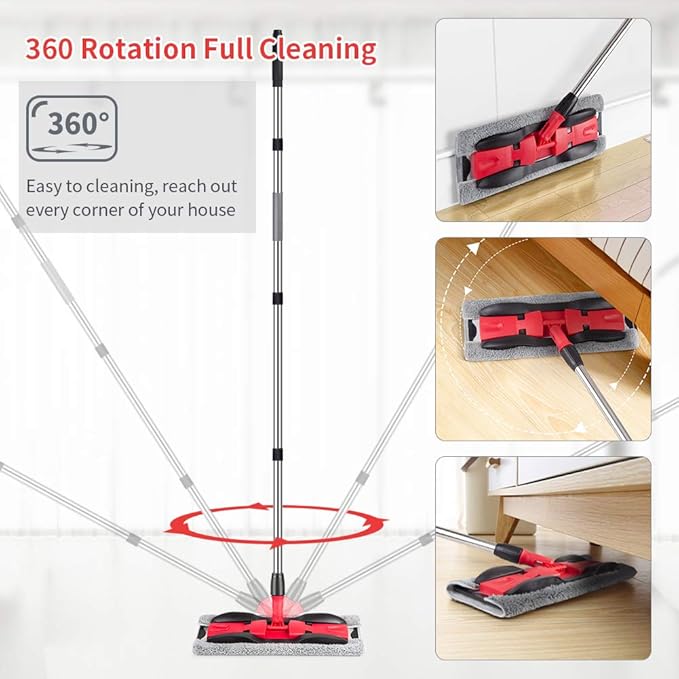 Microfiber Mops for Hardwood Floor Cleaning: MEXERRIS Flat Floor Mop
