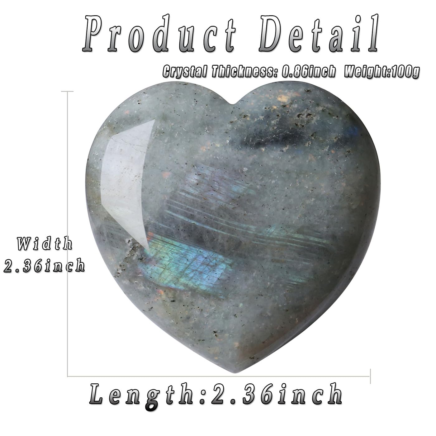 MAIBAOTA 60 mm Moonstone Crystals Large Heart Stone Healing Crystals Natural Crystal Heart Reiki Gemstone Polished Heart Shaped Rocks Meditation Mothers Day Crystal Gifts for Mom Her
