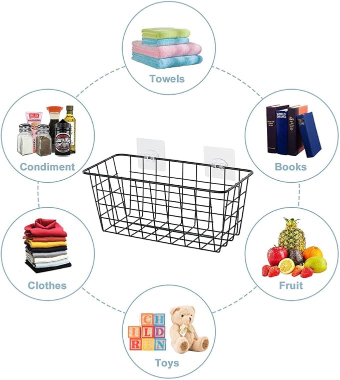 4 Pack Hanging Sorage Basket, Bathroom Basket, Household Goods,
