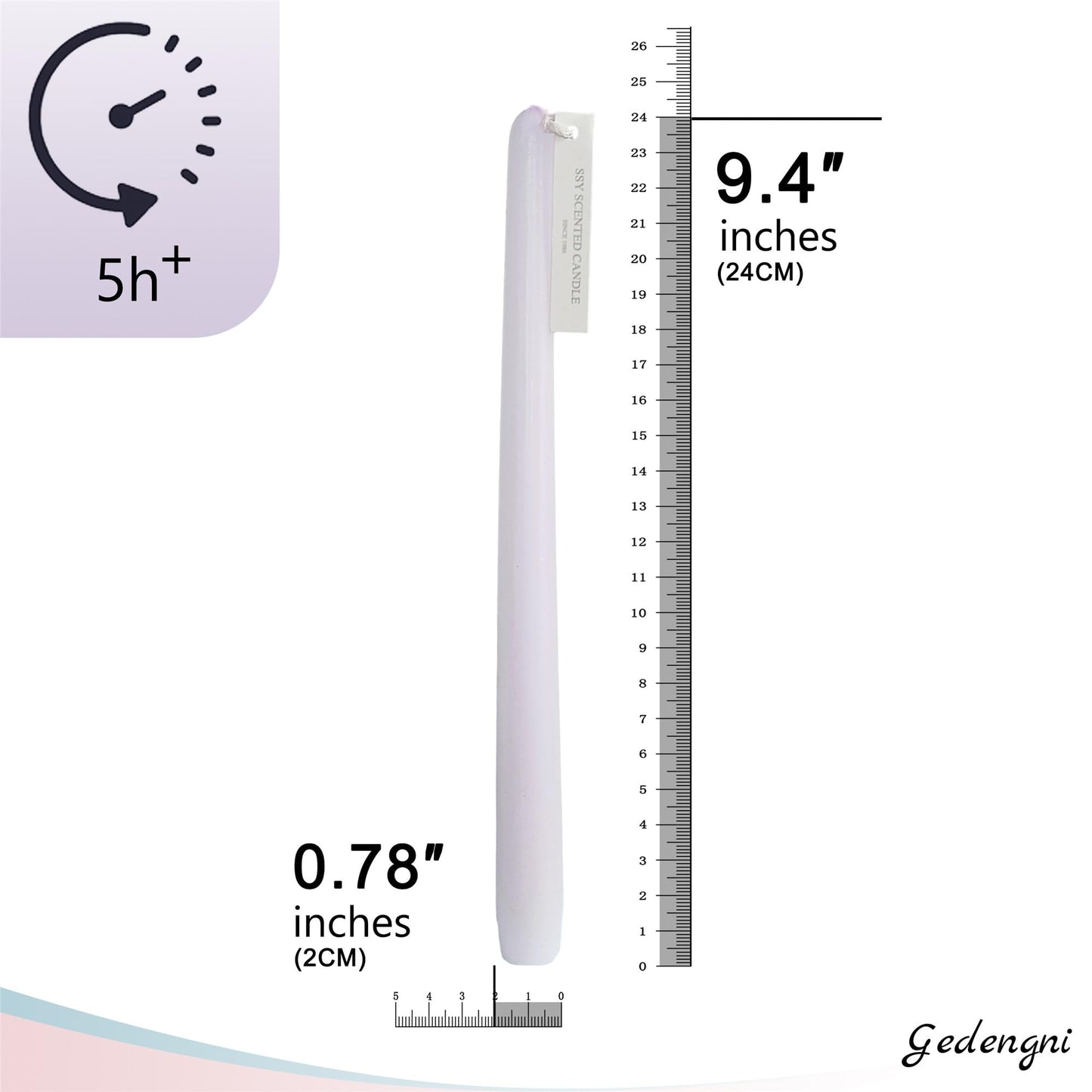 Dripless Candle Sticks Taper Candlesticks,Gedengni 10 Inches Pink Tapered Candles Green Candle Stick Colorful Taper Candles Candy Dinner Candle Wax for Home Party Women Gift,4pcs (8D4P-LIGMIX)