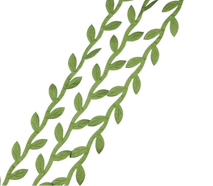 Hecaty 66 ft Leaf Ribbon, Artificial Eucalyptus Garland Rattan Leaf String, Decorative Jungle Wild Plant Green, Suitable for Baby Shower Home Wedding Party Balloon Garland Wreaths DIY Christmas Craft