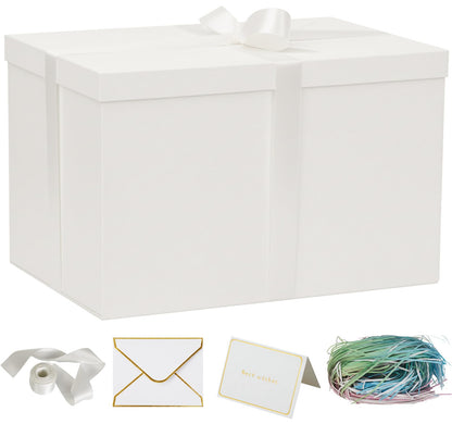 YINUOYOUJIA Extra Large Gift Box,17x11x11 Inches White Gift Boxes with Lids for Presents,11-inch Deep Gift Box for Wrapping Gifts.Ideal for Birthday,Weddings,Anniversary,Christmas or Business.