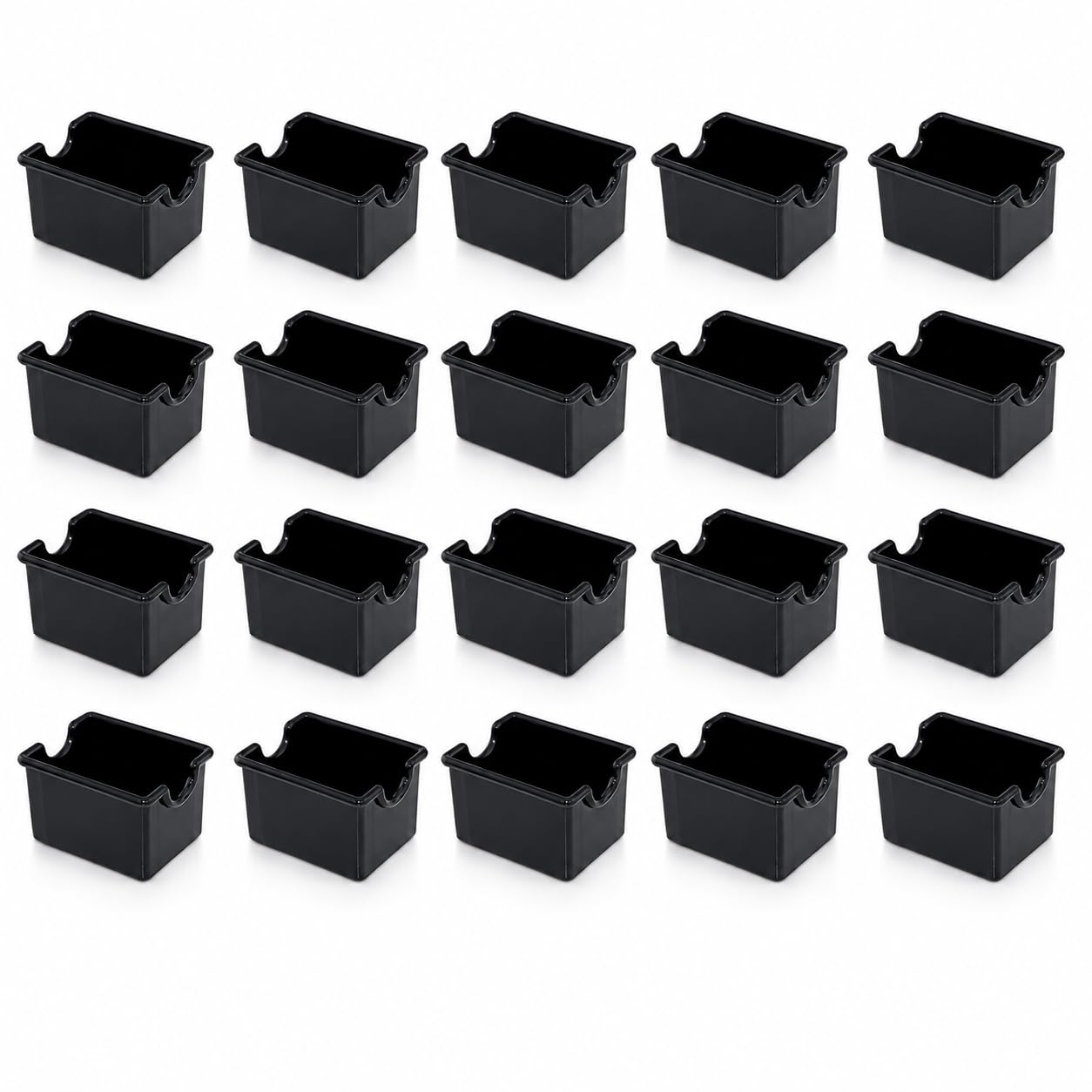 New Star Foodservice Restaurant-Grade Black Plastic Sugar Packet Holder, SAN Material, Set of 24