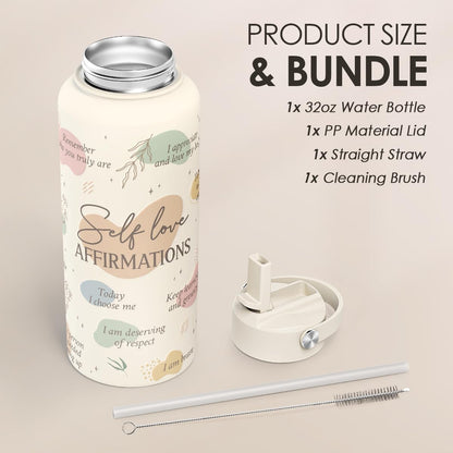 Inspiration Gifts for Women Girls, Inspiration Water Bottle 32oz Stainless Steel with Lid, Insulated Bottles Gift Idea for Birthday Christmas