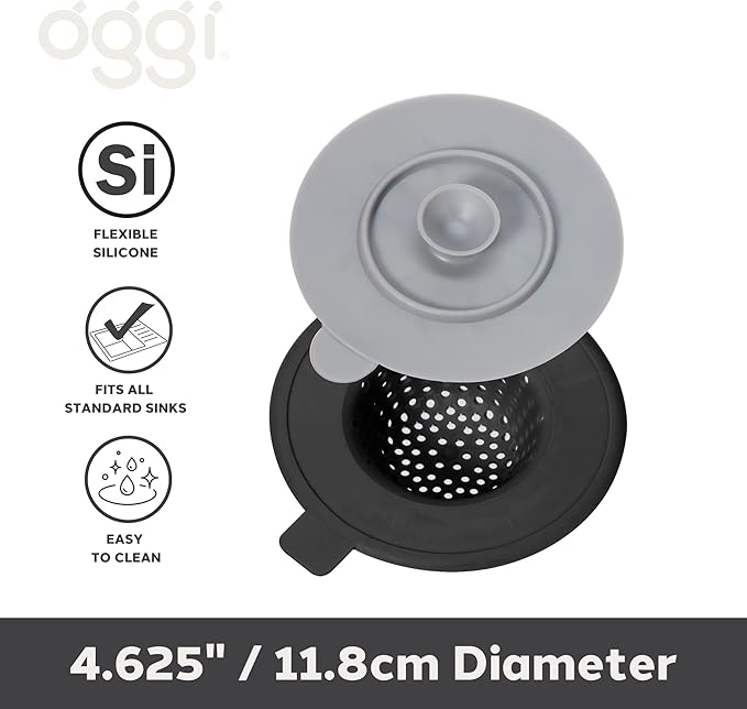 OGGI Silicone Sink Strainer & Stopper Set- Great Kitchen Sink Strainer