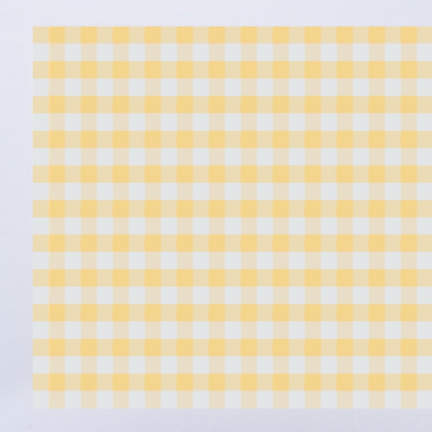 DUOBAO Plaid Checkered Placemats Set of 4 | 18x12 Inch Holiday Table Mats for Christmas, Weddings, Family Dinners | Machine-Washable Yellow Design