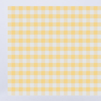 DUOBAO Plaid Checkered Placemats Set of 4 | 18x12 Inch Holiday Table Mats for Christmas, Weddings, Family Dinners | Machine-Washable Yellow Design