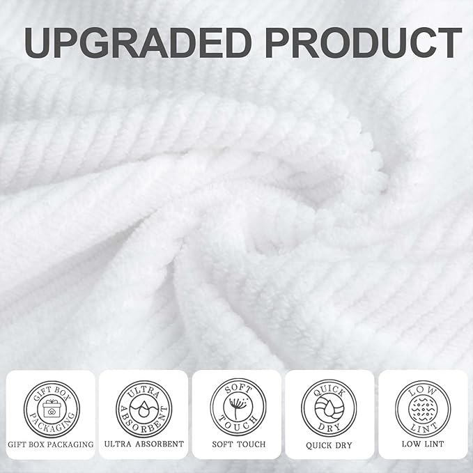 VOOVA & MOVAS White Towels Bathroom Sets